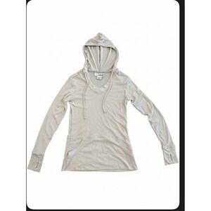 Exoffico Hoodie Women's Size XS Beige Insect Shield Lightweight Pullover